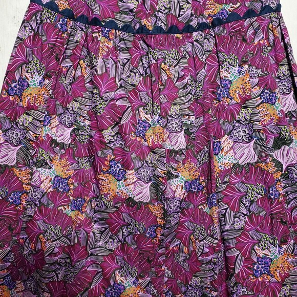 Kika Vargas x Target Skirt Size 2 Coral Reef Scallop Edge Midi Purple Print NWT - Picture 7 of 15
